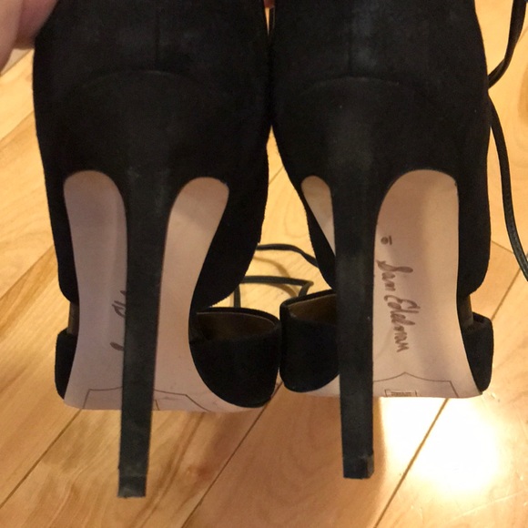 EUC Sam Edelman Suede Lace Up heels - Sz 10 - Picture 7 of 7